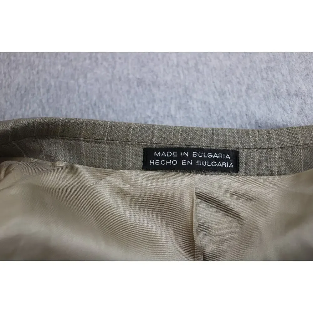 Stafford Blazer Mens 44R Pinstriped 100% Wool 2-Button Lined Single Breasted NWT